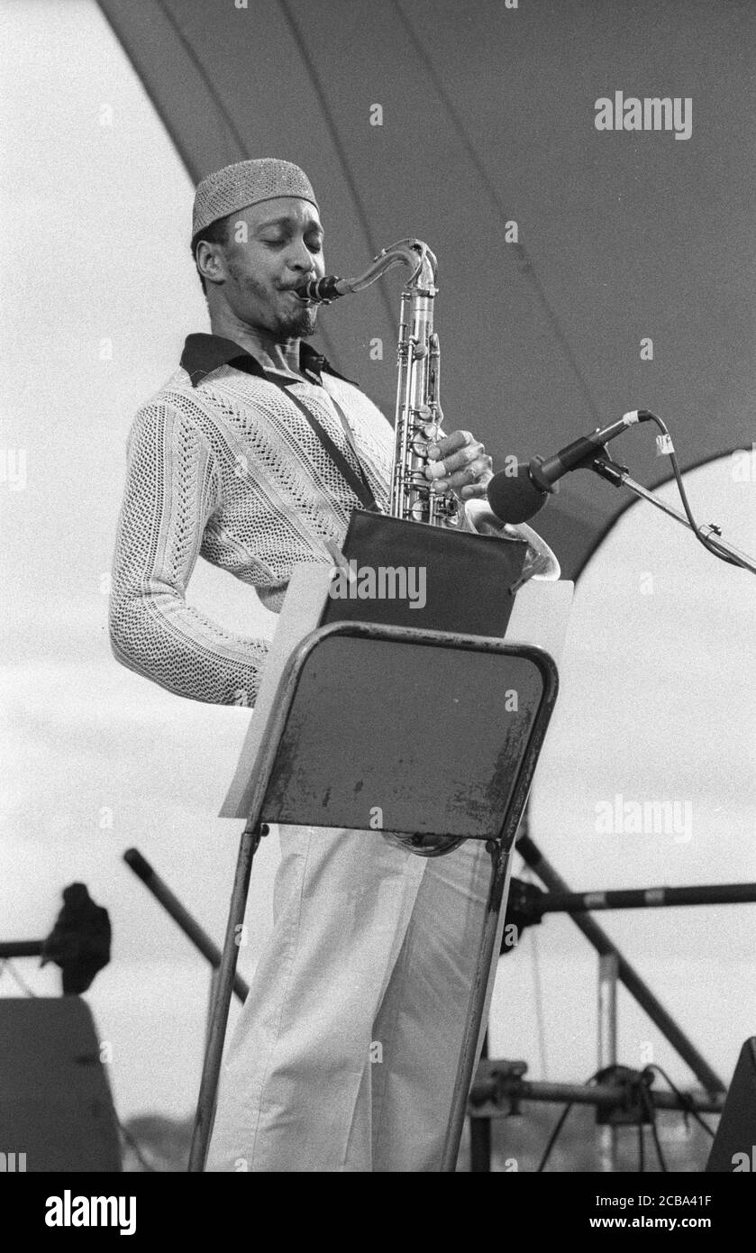 George Adams, Capital Jazz Festival, Knebworth House, Herts, Juli 2002. Stockfoto