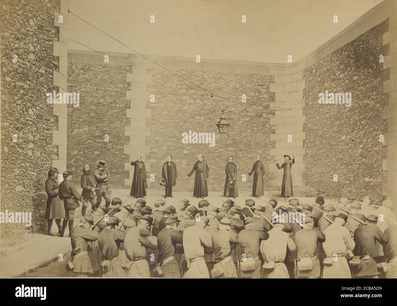 Ex&#xe9;cution des otages, prison de la Roquette, le 24 Mai 1871, 1870-71. Stockfoto