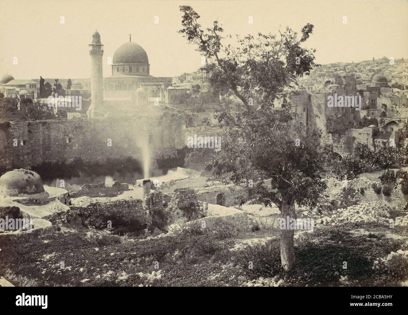 Die Moschee von Omar, Jerusalem, 1857. Stockfoto