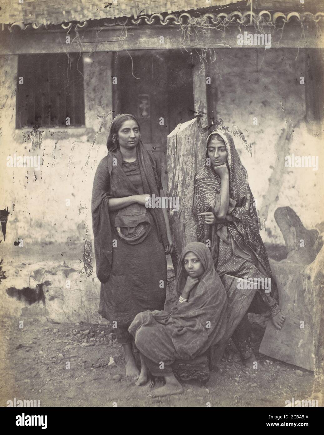 Drei ostindische Frauen, 1870er. Stockfoto