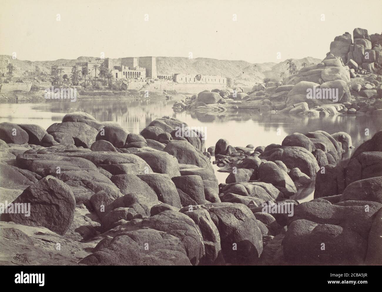 Die Annäherung an Philae, 1857. Stockfoto