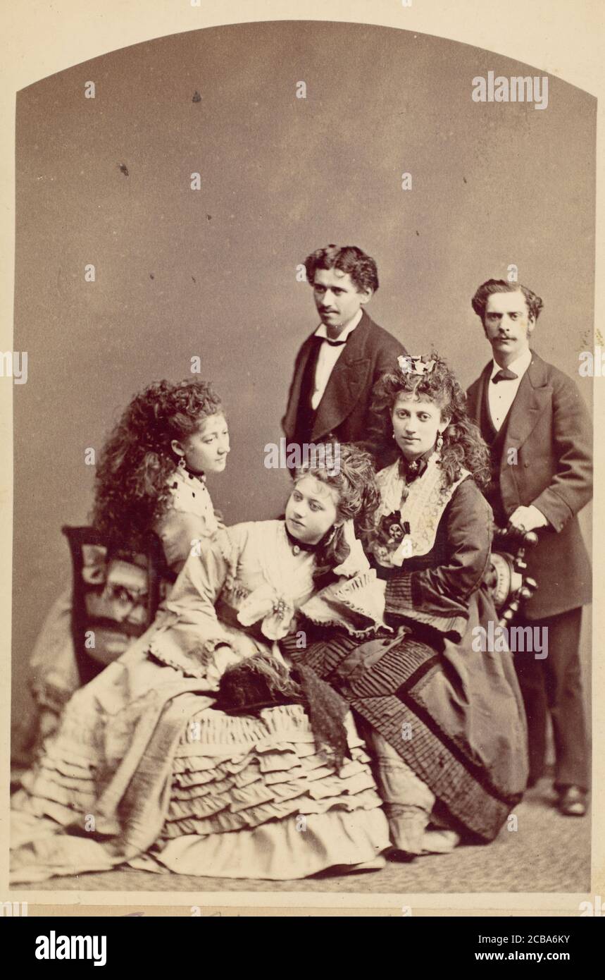 Familie Wohes, New York, 1870er Jahre. Stockfoto