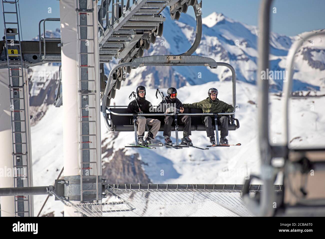 Der Ski- und Ferienort Verbier liegt in der Südwestschweiz im Kanton Wallis. Stockfoto