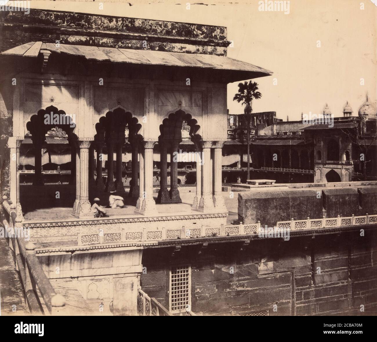 Der Diwan-i Khas vom Mussaman Burj, Agra Palast, 1862-64. Stockfoto