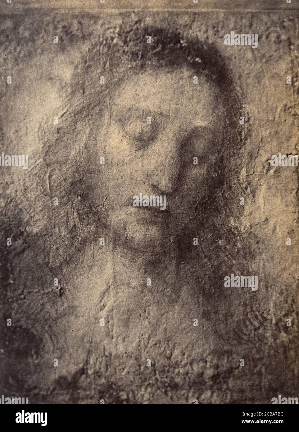 [Kopie des Hauptes Christi aus Leonardo da Vincis &#x201c;das letzte Abendmahl&#x201d;], 1857-61. Stockfoto