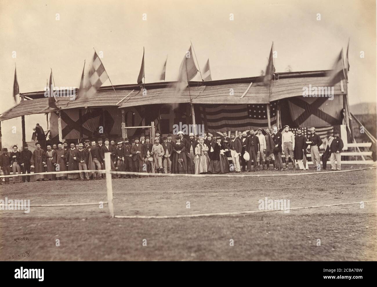 Die große Tribüne, Foochow (Fuzhou), ca. 1869. Stockfoto Die große Tribüne, Foochow (Fuzhou), ca. 1869. Stockfoto