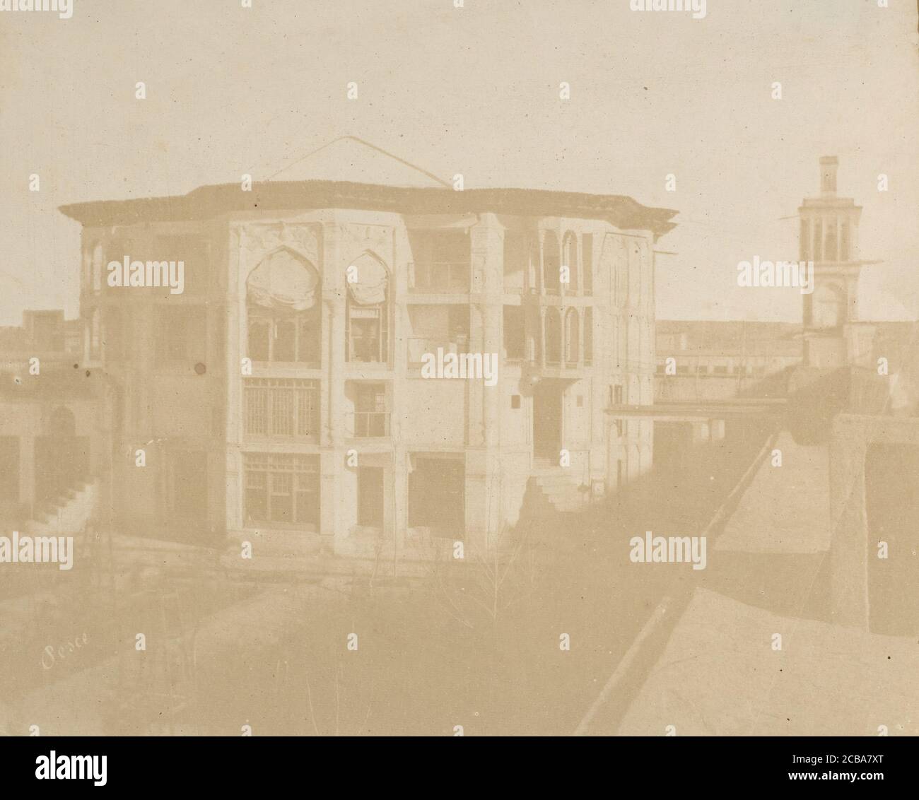 Teheran. Haus des Premierministers (Nezanneh), 1858. Stockfoto