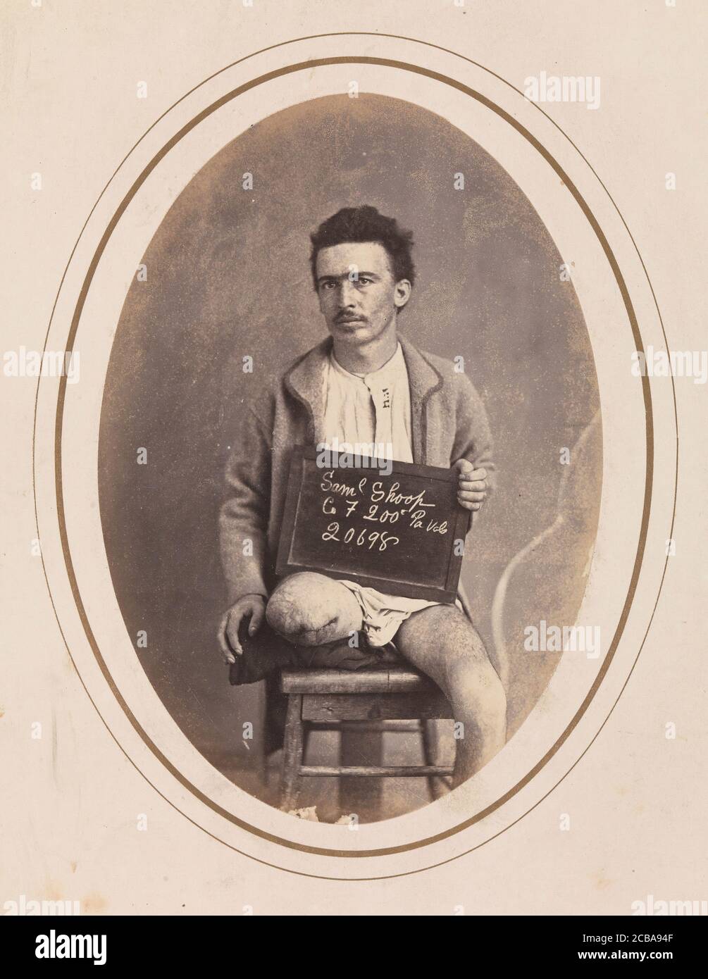 Privat Samuel Shoop, Company F, 200th Pennsylvania Infantry, April-Mai 1865. Stockfoto