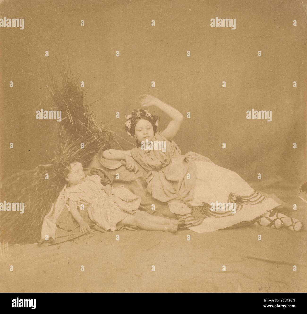 Königliche Kinder im Tableau der Jahreszeiten, 1854. Stockfoto