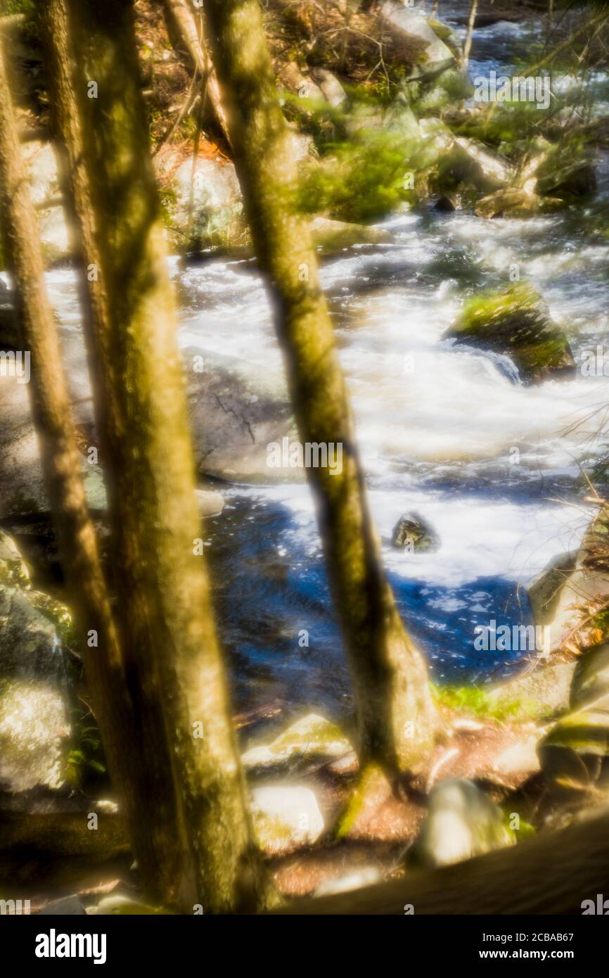 SAUGATUCK FÄLLT NATURGEBIET REDDING CONNECTICUT 06896 Stockfoto