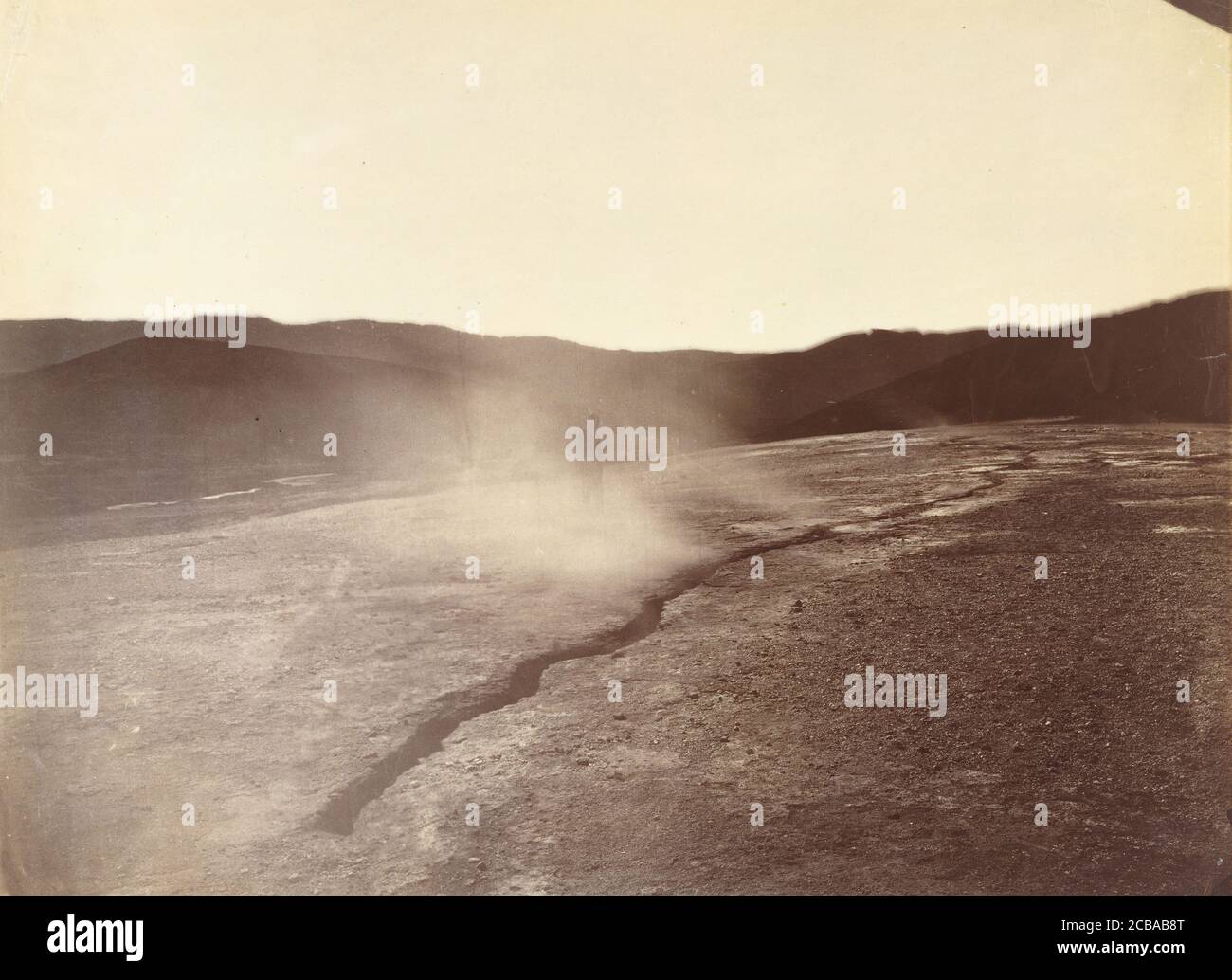 Fissure Vent in Steamboat Springs, Nevada, 1867. Stockfoto