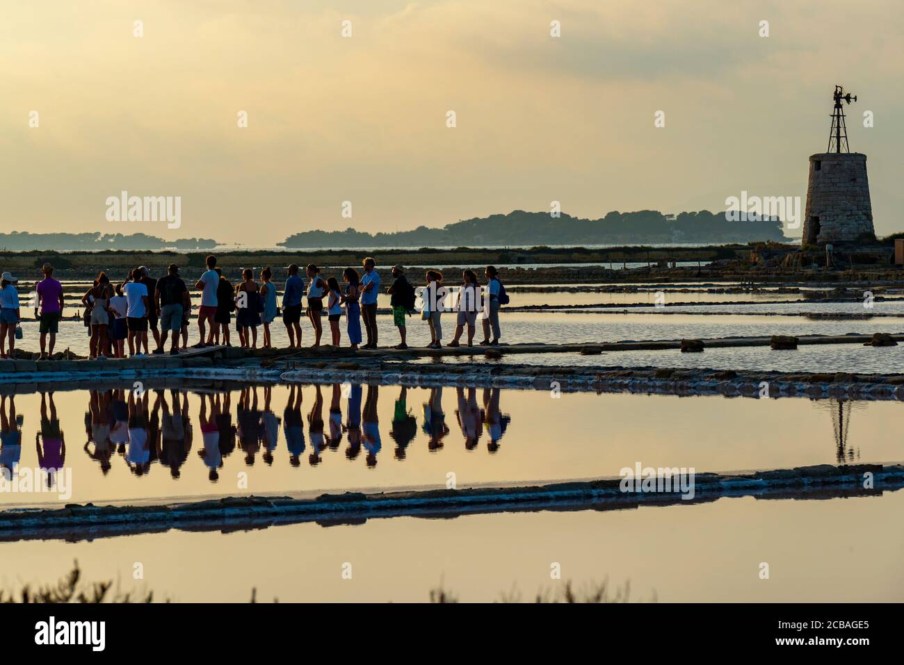 Saline di Marsala, Trapani, Sizilien Stockfoto