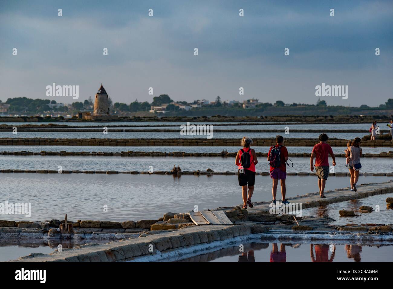 Saline di Marsala, Trapani, Sizilien Stockfoto