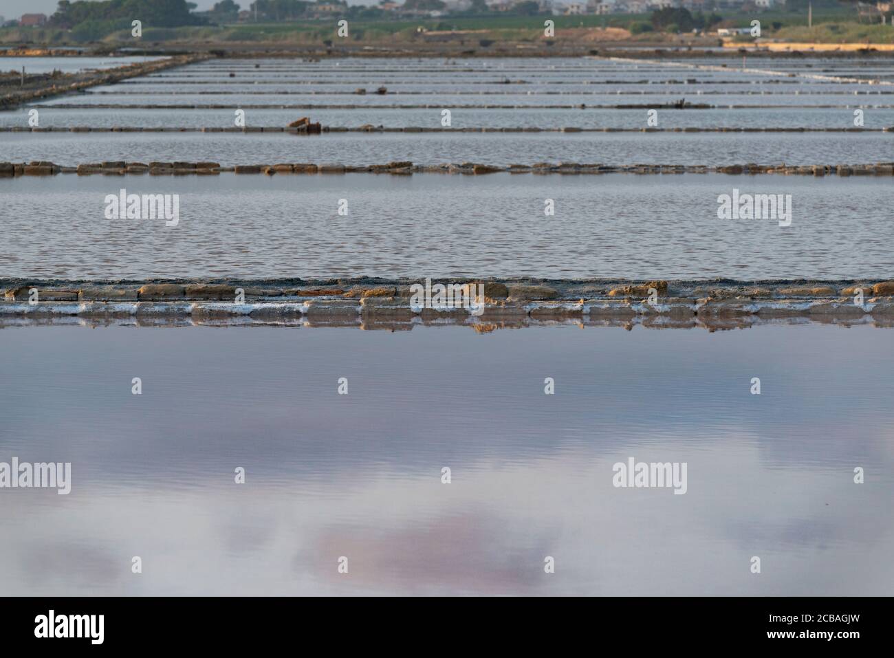 Saline di Marsala, Trapani, Sizilien Stockfoto