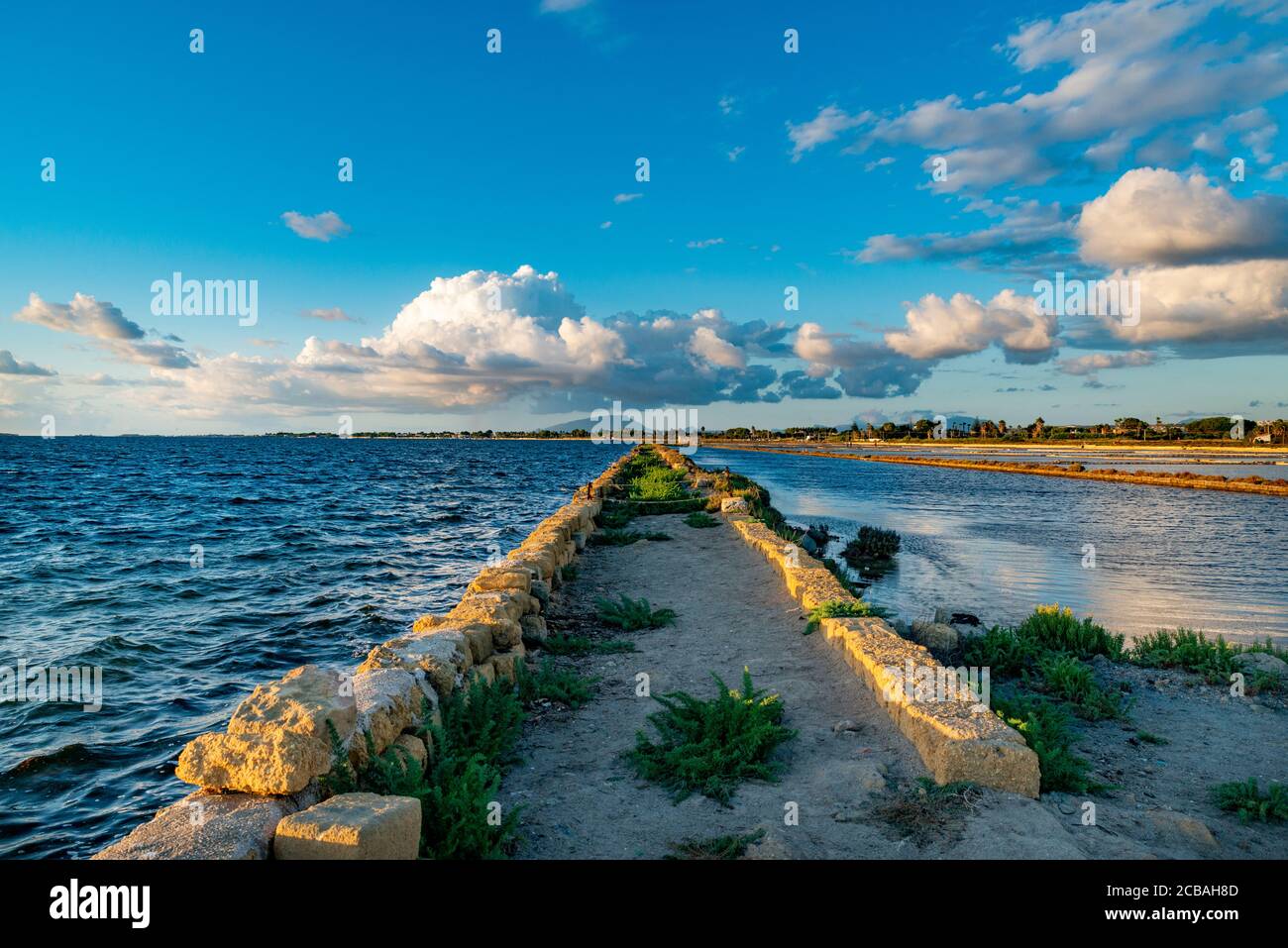 Saline di Marsala, Trapani, Sizilien Stockfoto