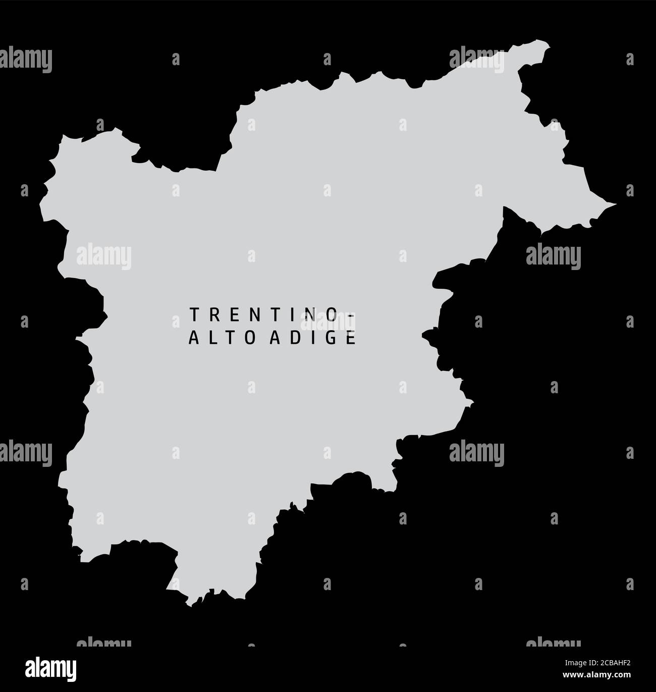 Karte der Region Trentino-Südtirol Stock-Vektorgrafik - Alamy
