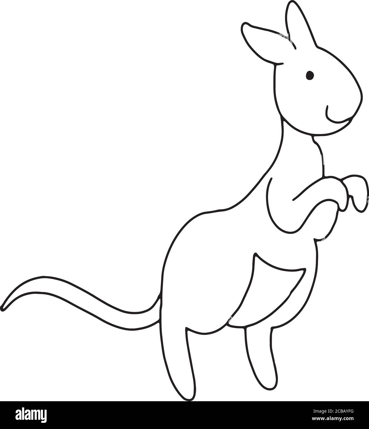 Vektor-Illustration von Känguru Cartoon-Logo Stock Vektor