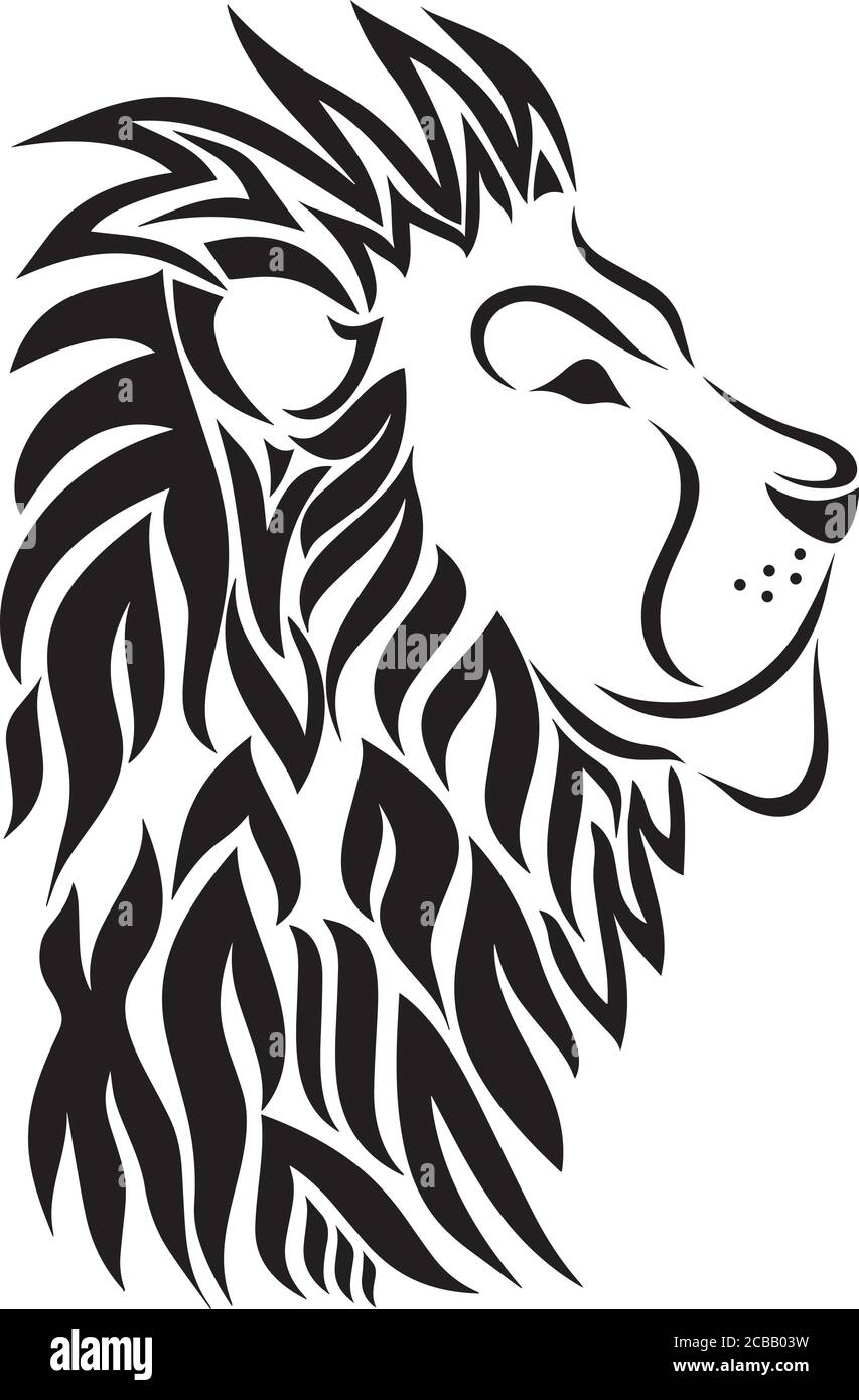 Vektor-Illustration der Löwenkopf Stock Vektor
