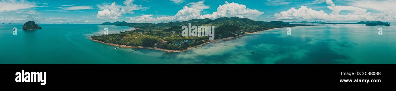 Luftaufnahme von Koh Yao Yai, Insel in der Andamanensee zwischen Phuket und Krabi Thailand Stockfoto