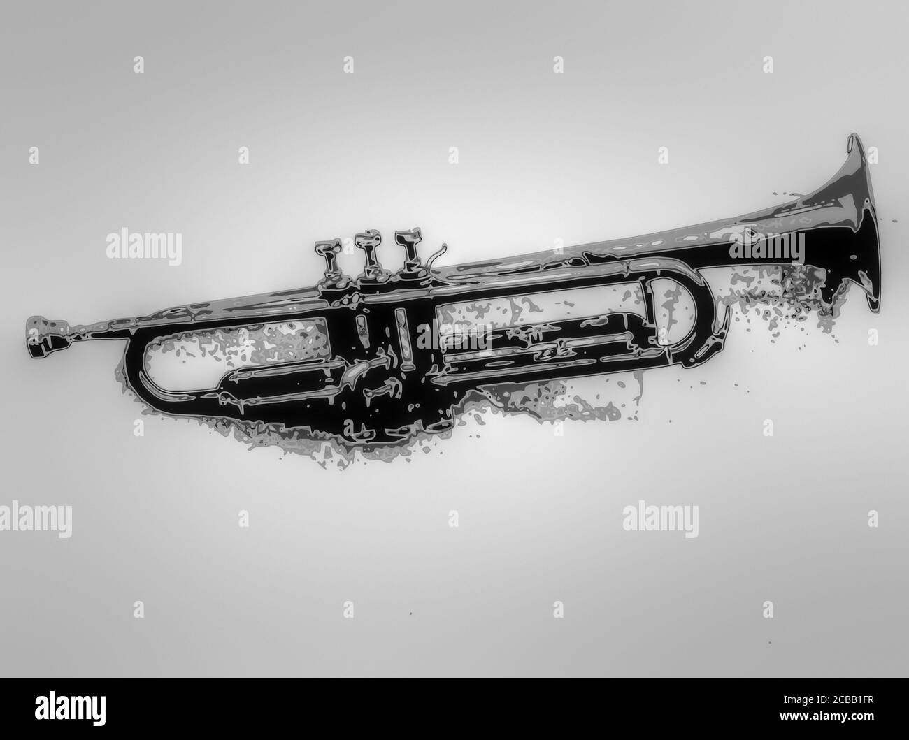 Eine alte Jazztrompete Stockfoto