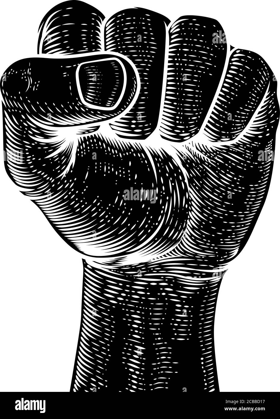 Fist in the Air Vintage Propaganda Poster Style Stock Vektor