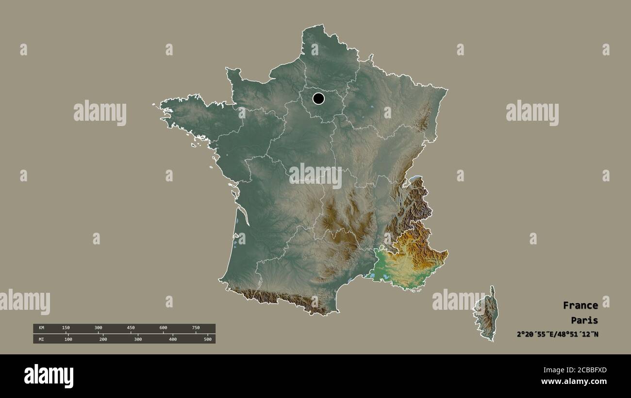Karte Von Provence Alpes Cote Dazur Stockfotos und -bilder Kaufen - Alamy