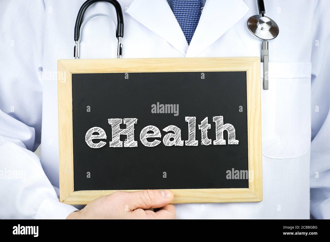 EHealth - Gesundheitswesen Praxis durch elektronische Prozesse und Kommunikation unterstützt. Stockfoto