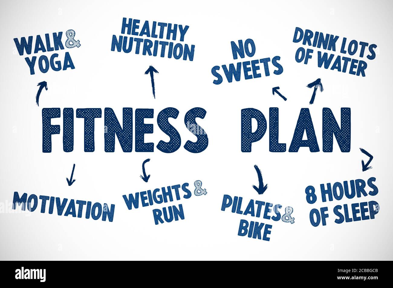 Fitness-Plan Stockfoto