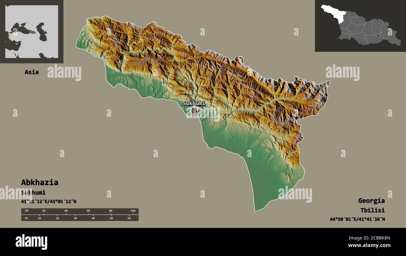 Form von Abchasien, autonome republik und seine Hauptstadt