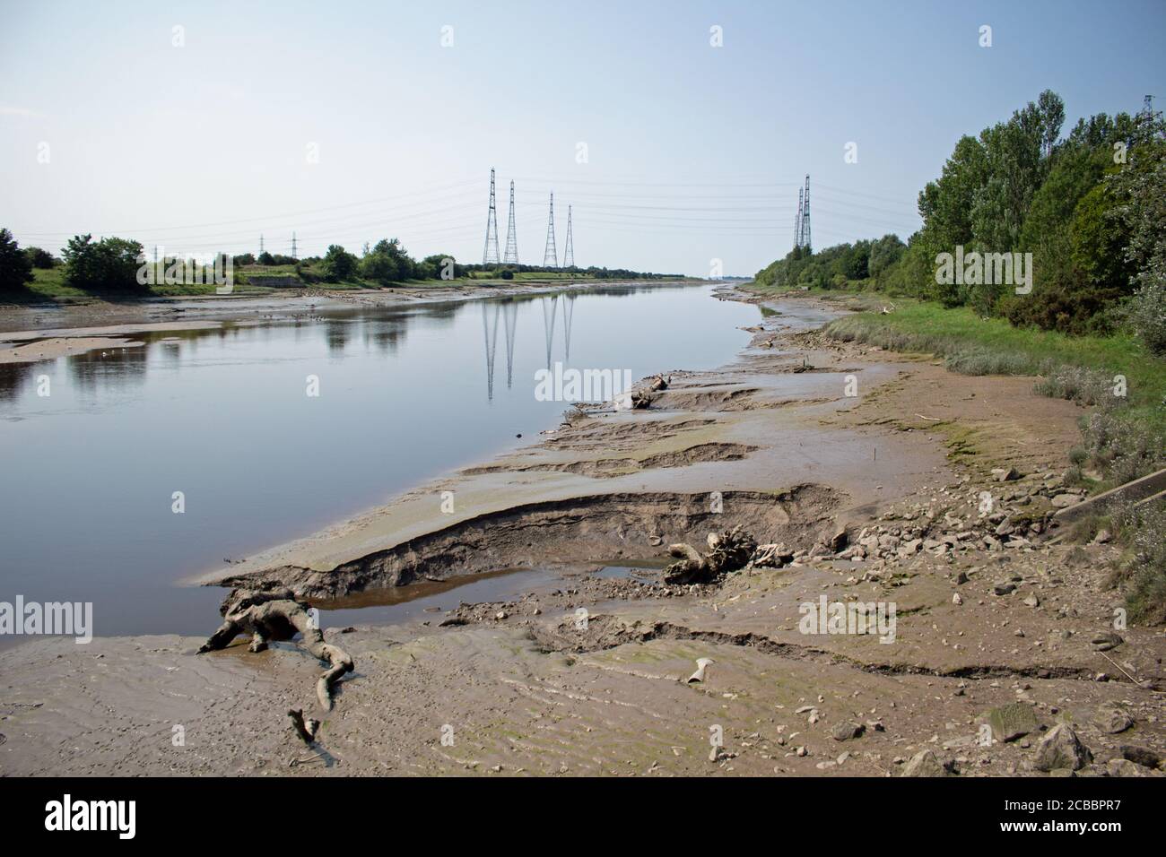 Ebbe River Ribble Blick nach Westen von der Bull Nose Stockfoto