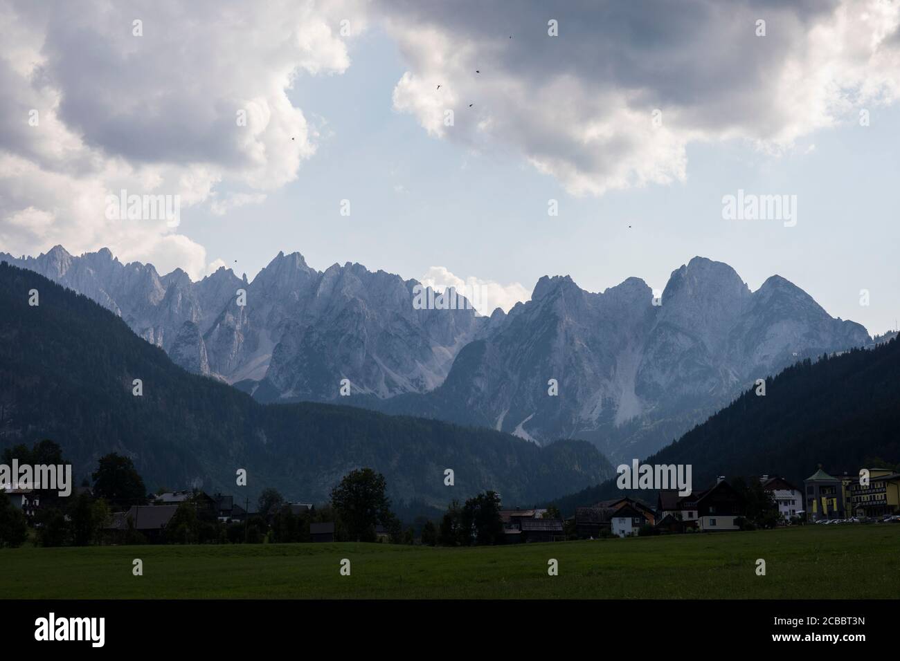 Sommeruntergang in den alpen, Nordösterreich. Europa Stockfoto