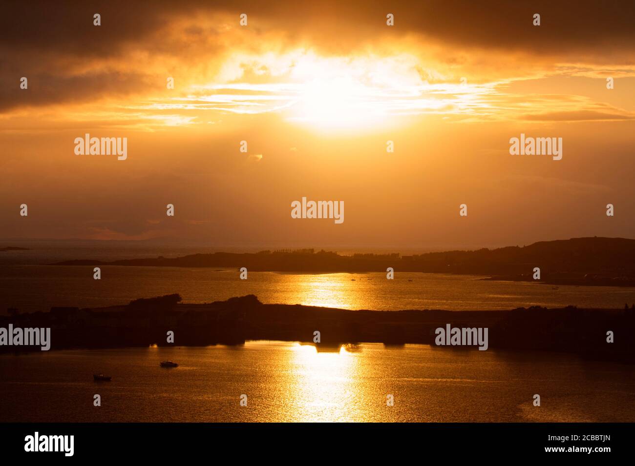 Sommeruntergang in Aultbea, Wester Ross Stockfoto