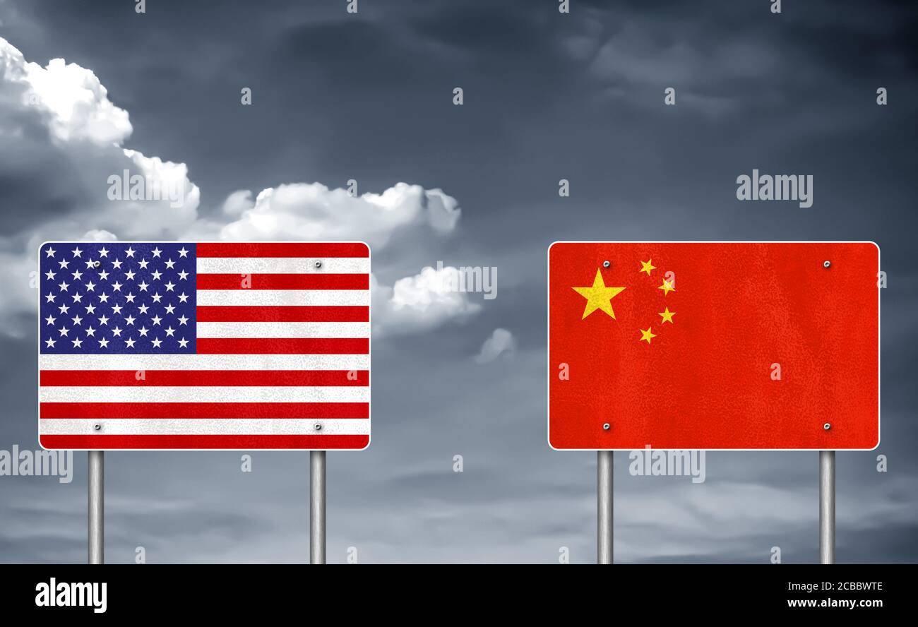 Handelstreit zwischen den USA und China - Tarif Krieg Stockfoto