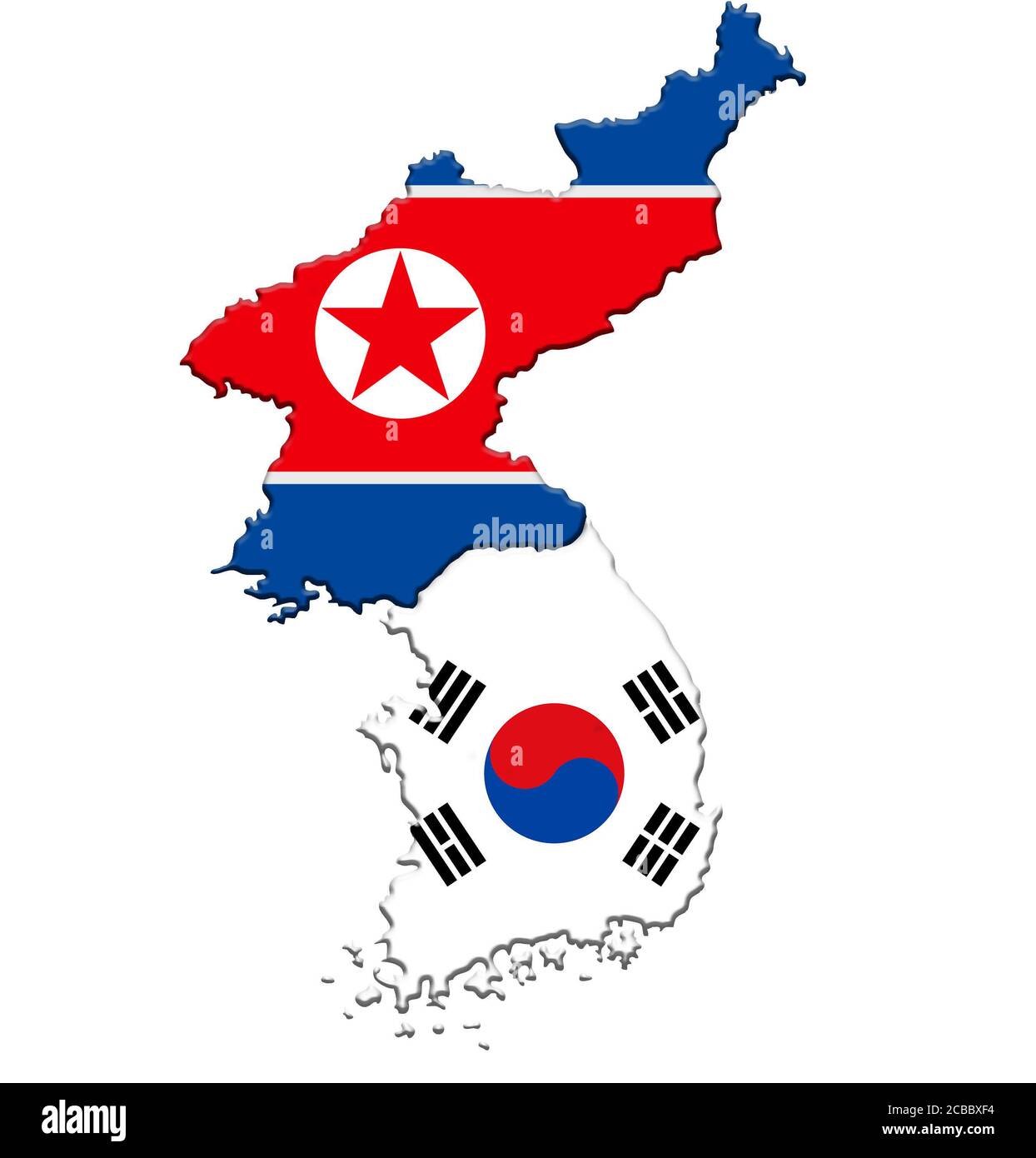 Nordkorea und Südkorea Stockfoto