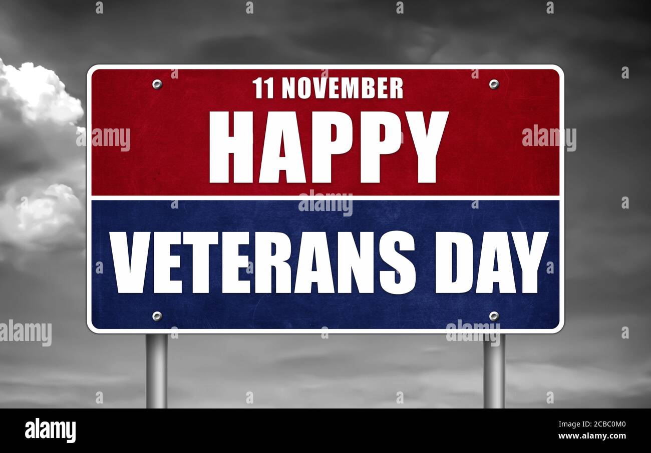 11. November - Happy Veterans Day Stockfoto