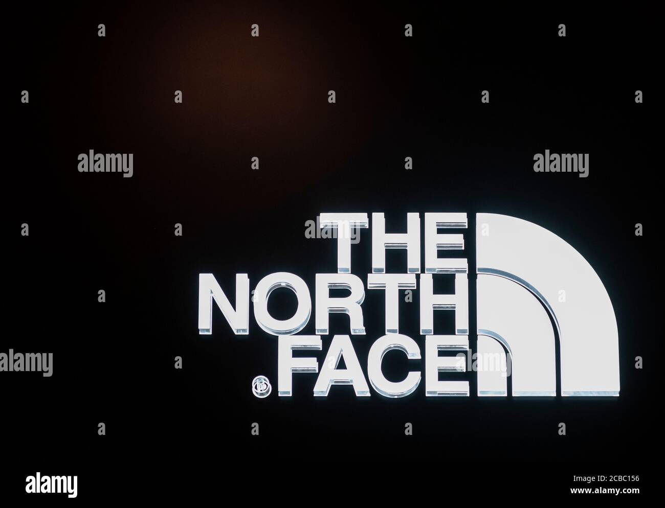 Hongkong, China. August 2020. Amerikanische Outdoor-Bekleidungsmarke The North Face Logo in Hongkong. Kredit: Budrul Chukrut/SOPA Images/ZUMA Wire/Alamy Live Nachrichten Stockfoto