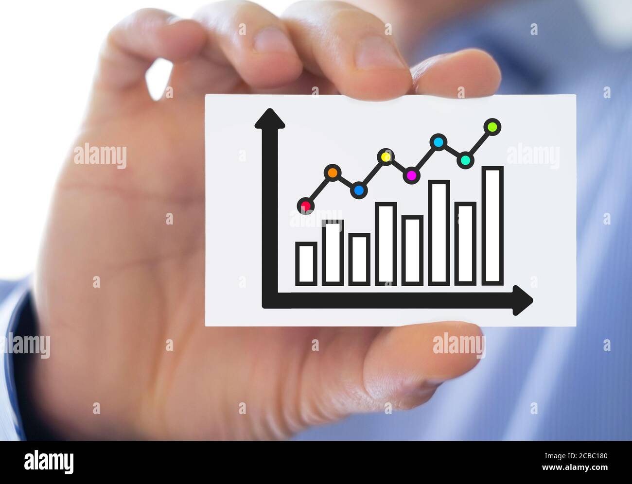 Business-Grafik und Tabelle Stockfoto
