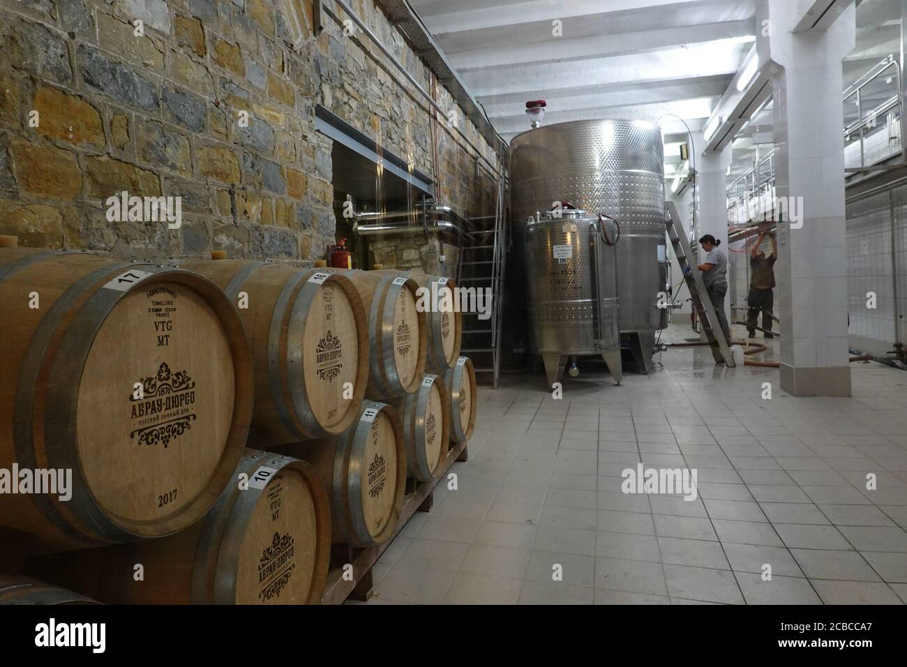 Abrau-Durso Wein- und Champagner-Produktionshaus Stockfoto