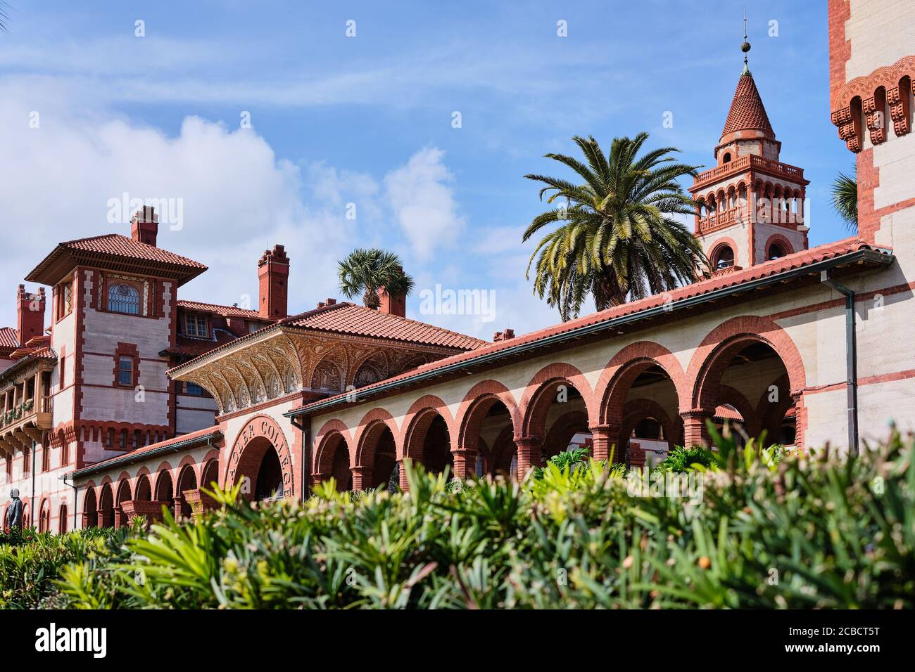 Beeindruckende spanische Renaissance-Architektur am Flagler College, St. Augustine, Florida, USA Stockfoto