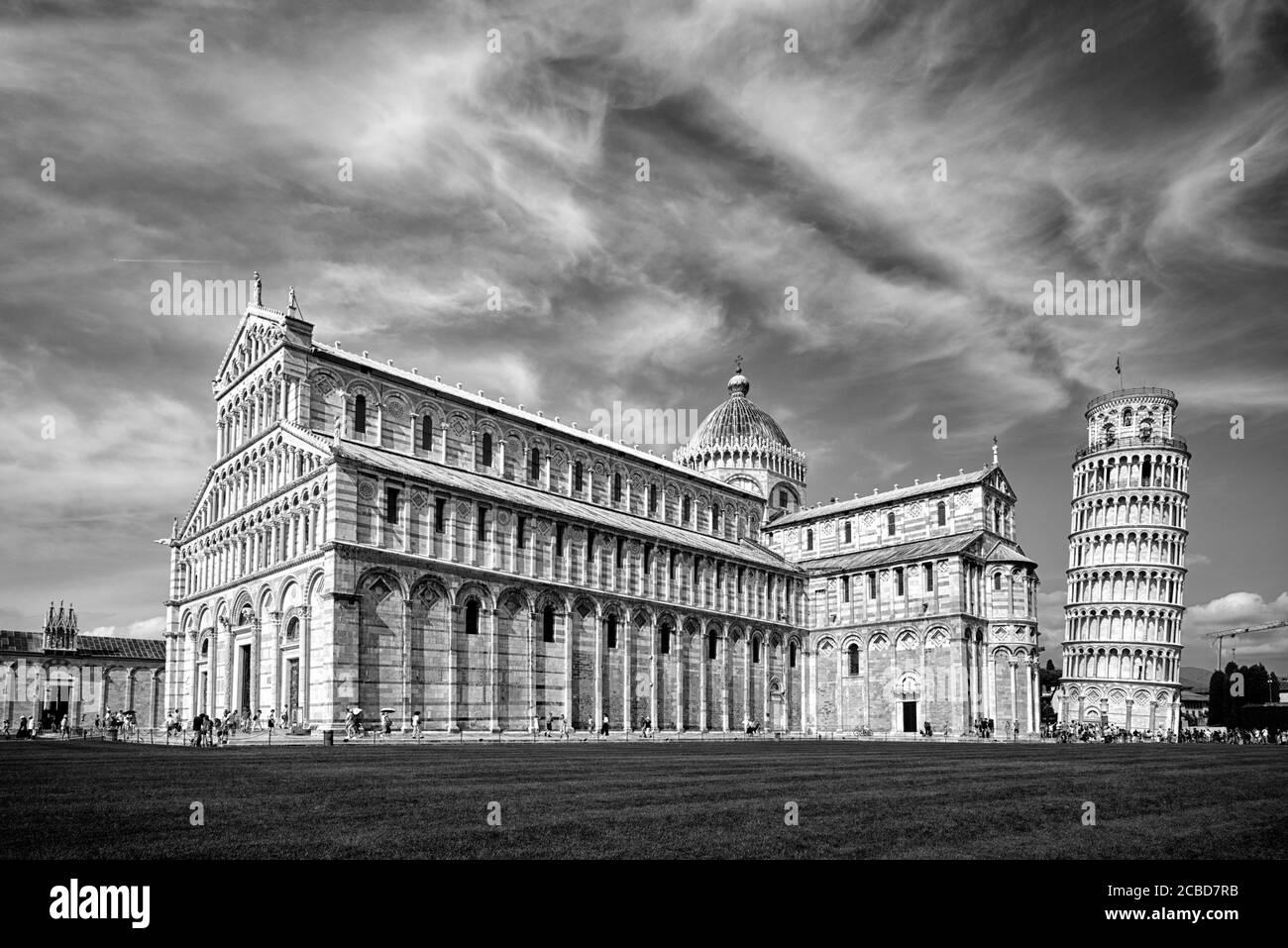 Schiefer Turm von Pisa und die Kathedrale von Pisa Stockfoto