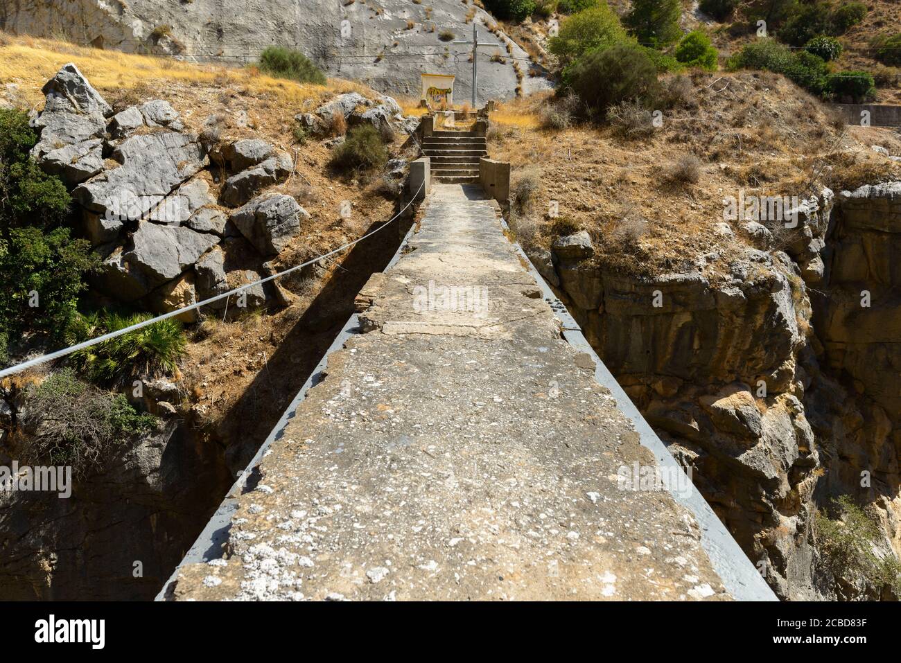 Der kleine Weg des Königs in Malaga in Spanien Stockfoto