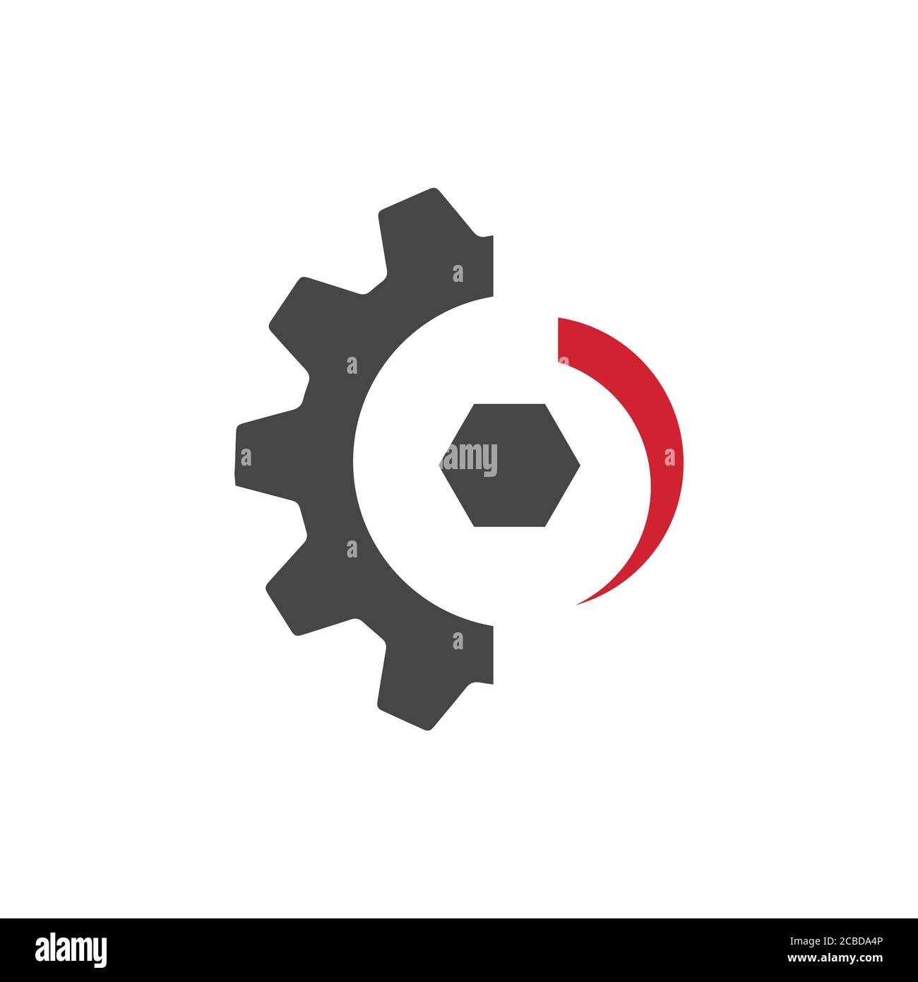 Kreative einfache Getriebe-Logo-Design. Getriebe und Zahnräder Vektor. Zeichen der Maschine Arbeit Design moderne Industrie Unternehmen Logo Symbol Illustration Stock Vektor