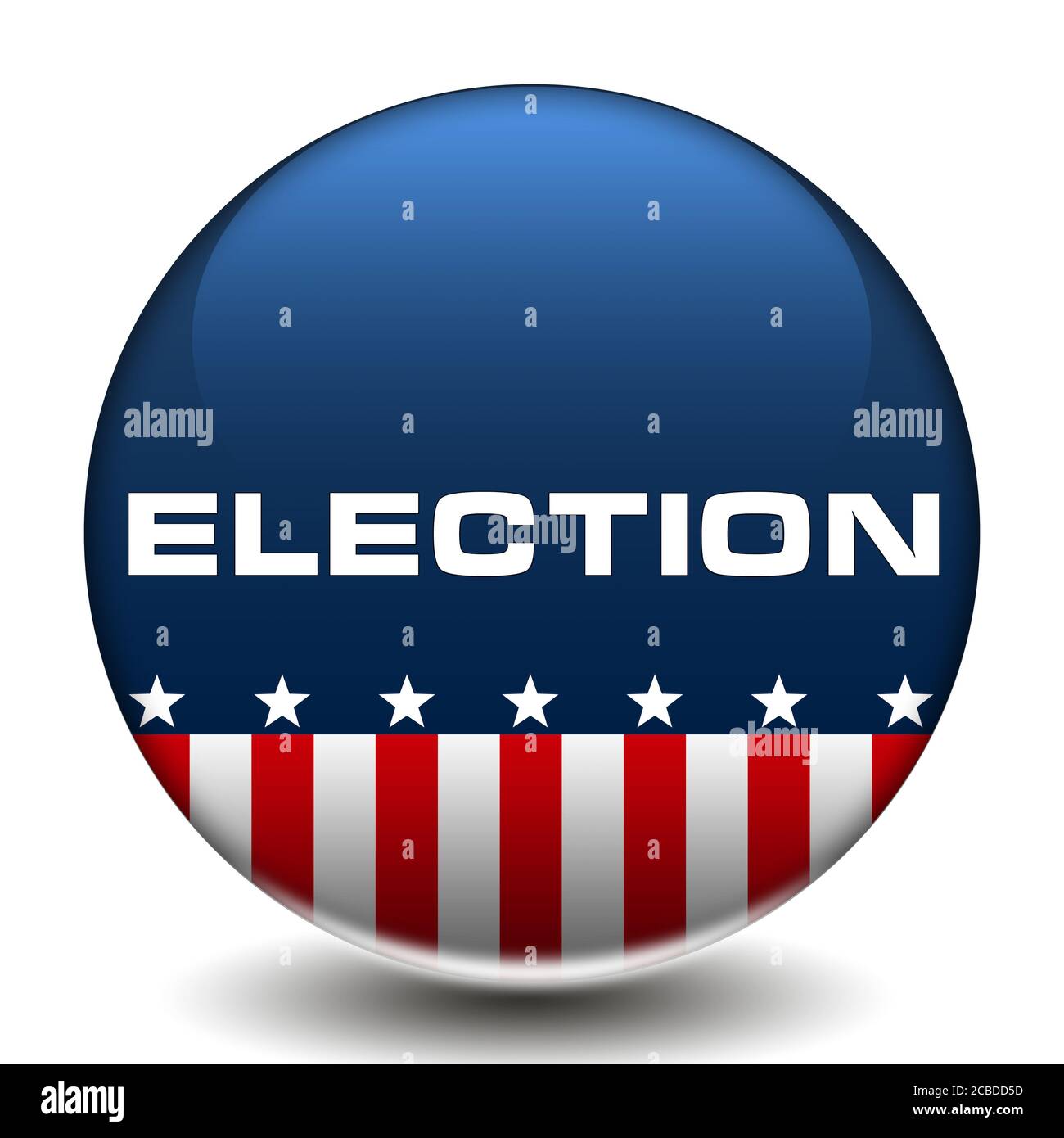 US-Wahl-Symbol-Schaltfläche Abstimmung Stockfoto