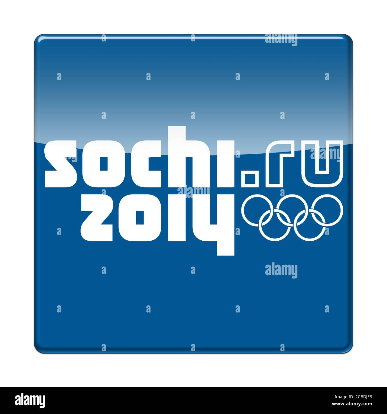 2014 Olympische Winterspiele in Sotschi App Icon Logo Stockfoto