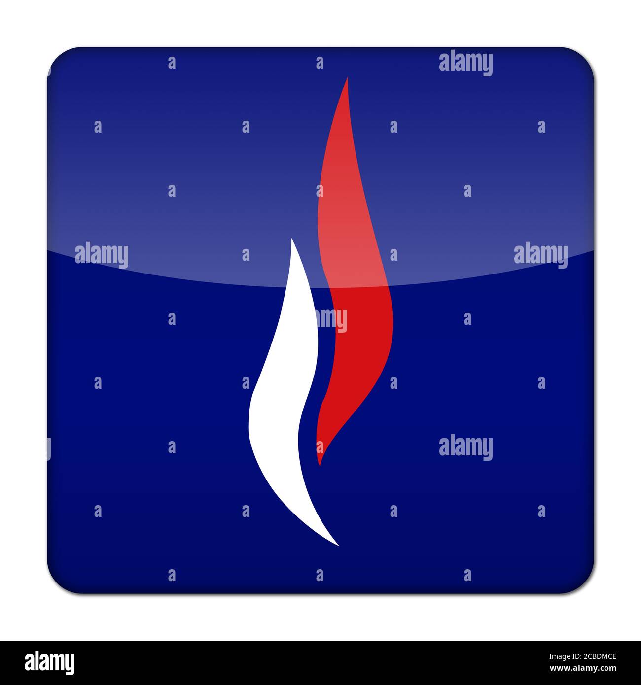 Front National in Frankreich Logo Symbolschaltfläche app Flagge Party Stockfoto
