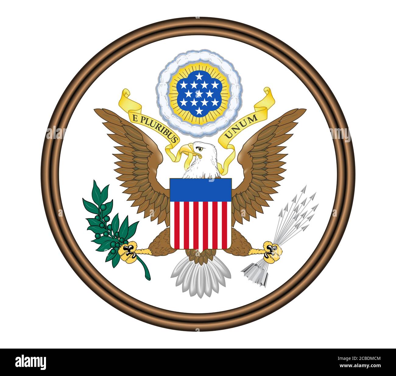 Große Siegel der Vereinigten Staaten von Amerika Stockfoto