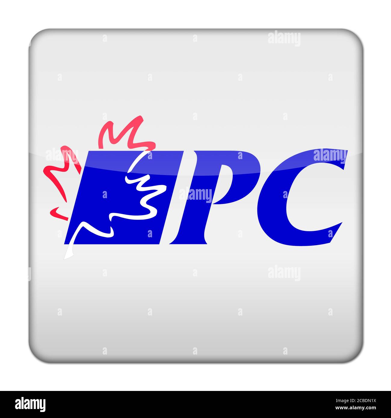 Progressive Conservative Party of Canada Logo Symbol app Flagge button Stockfoto