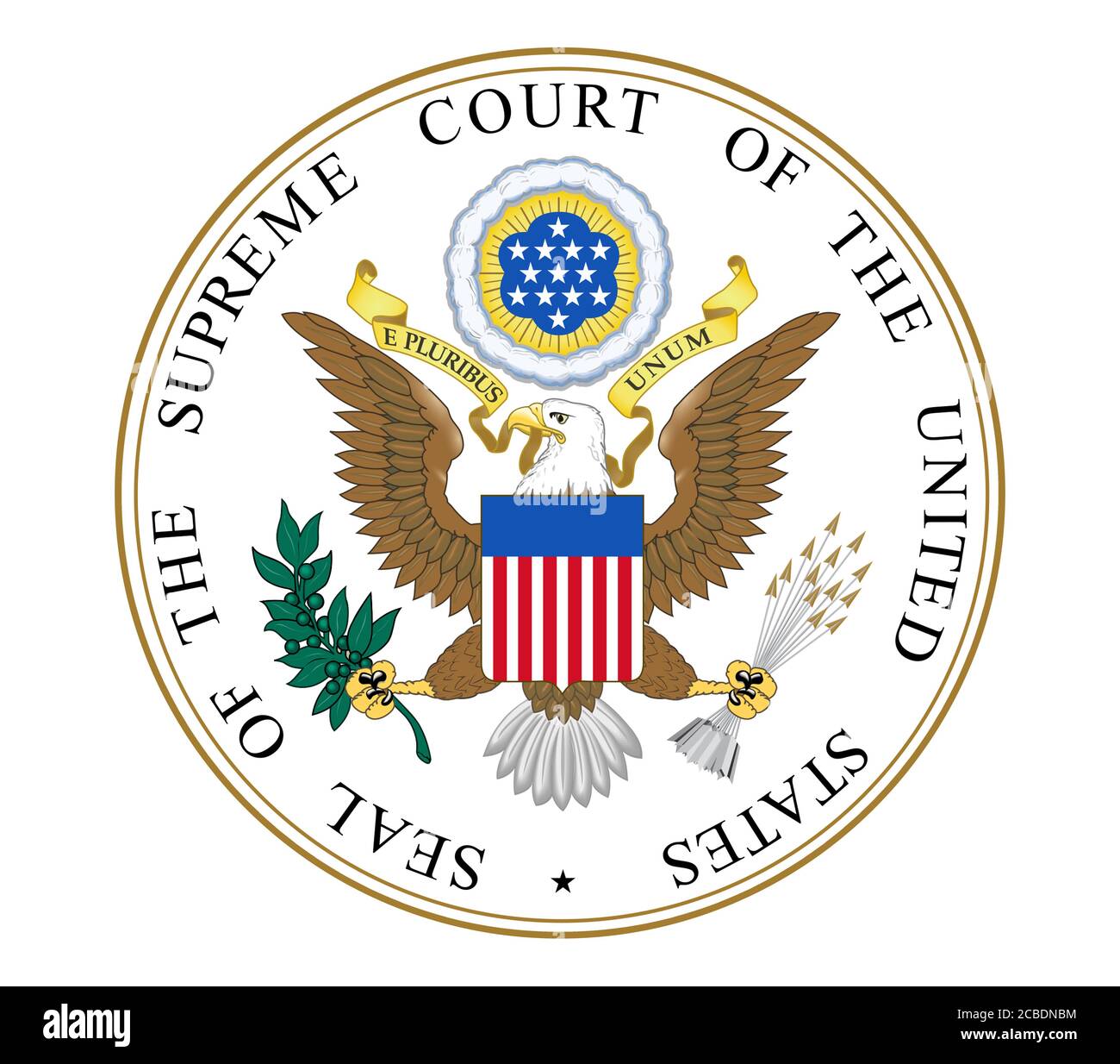 Siegel des Obersten Gerichtshofs der Vereinigten Staaten von Amerika Stockfoto