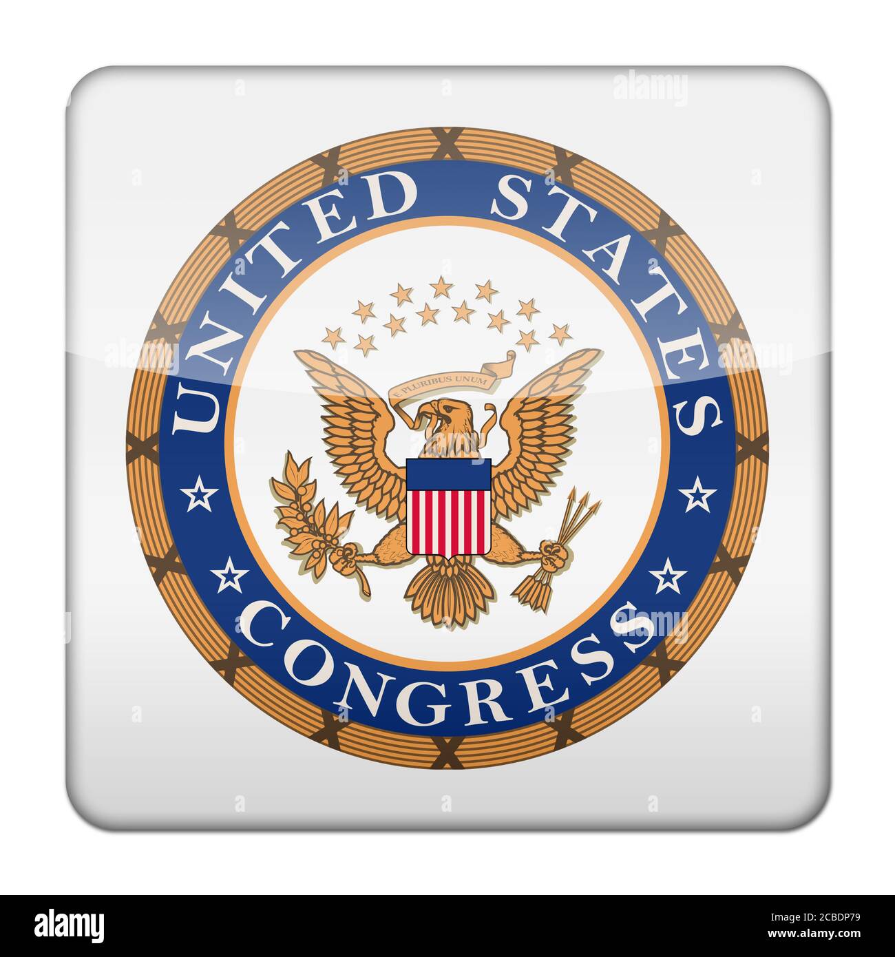 US-Kongress Logo Symbolschaltfläche isolierte app Stockfoto