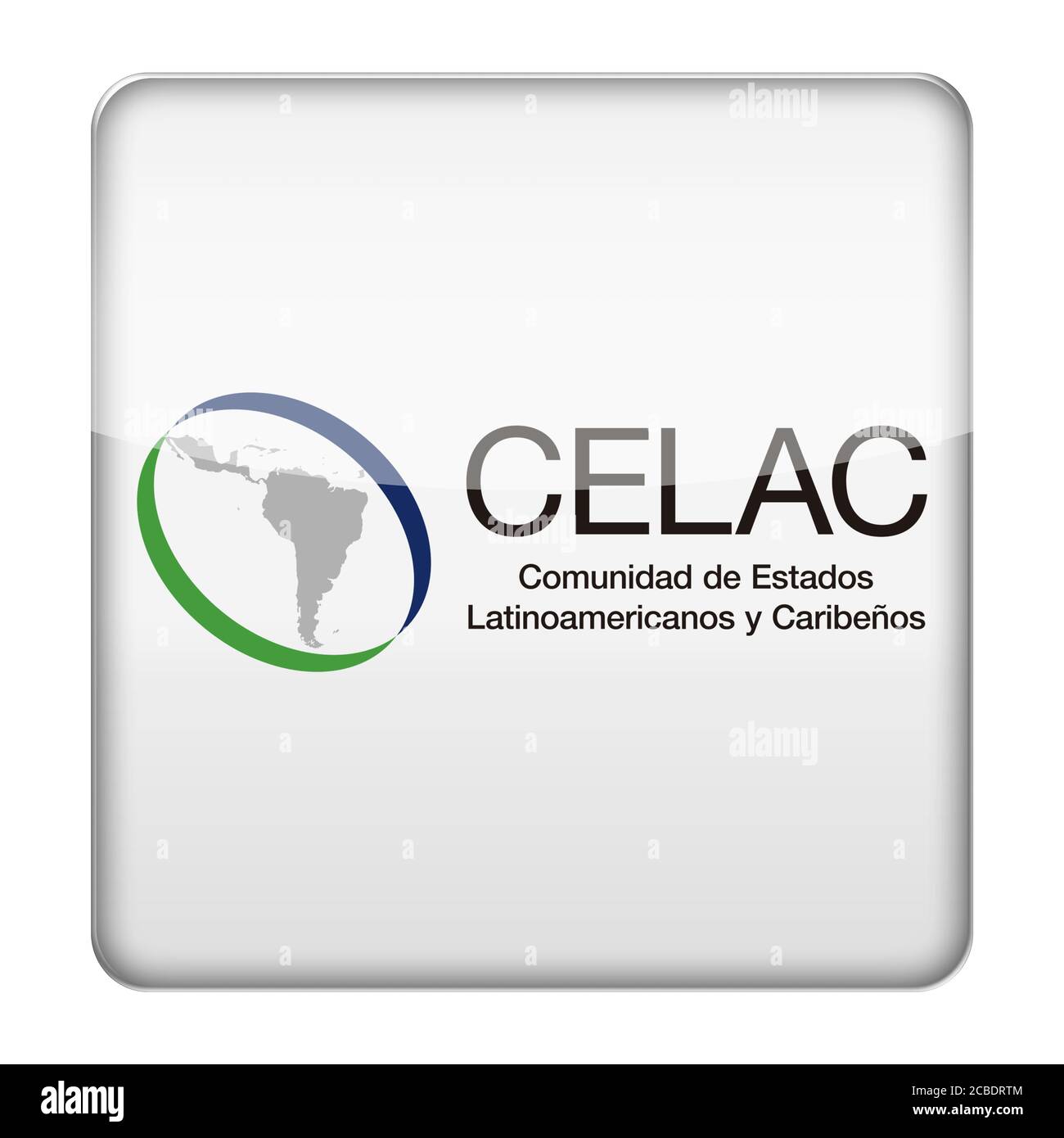 Gemeinschaft der Lateinamerikanischen und Karibischen Staaten CELAC-Logo Stockfoto